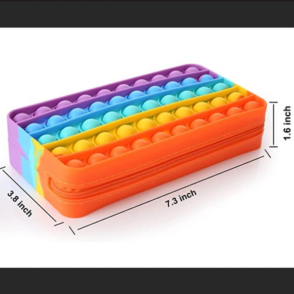 2 FOR $25 Pop It Fidget Tie Dye Pencil Cases - Picture 2 of 4